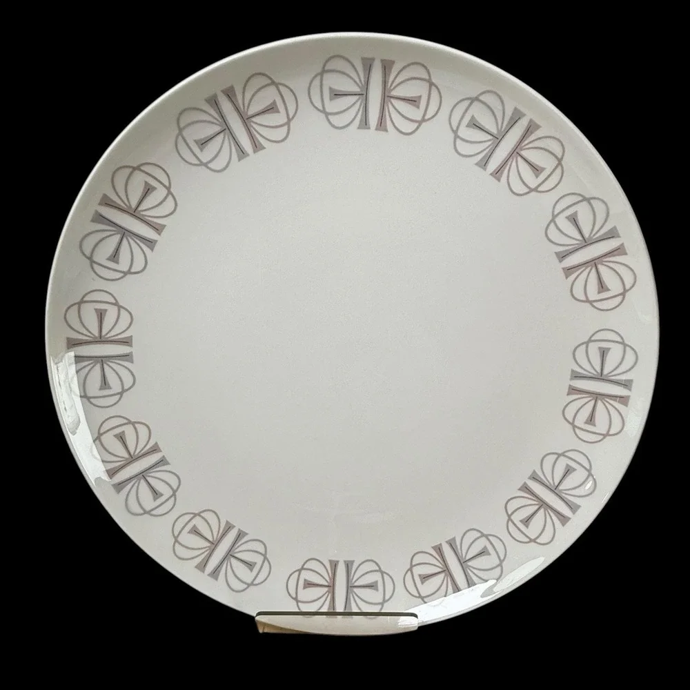 Vintage MCM Franciscan Whitestone Ware MERRY-GO-ROUND Dinner‎ Plates 10.25 4 pcs